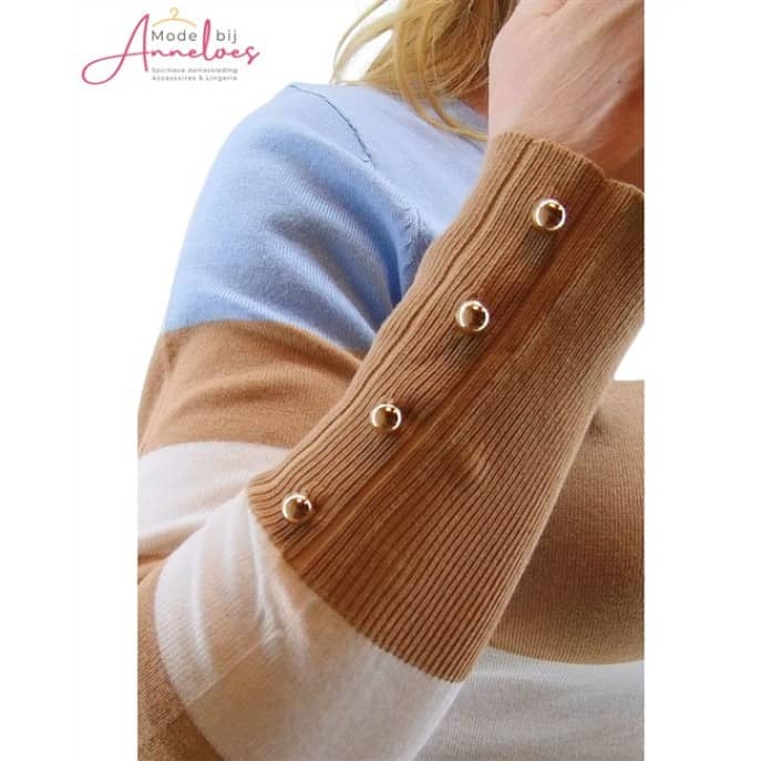 Z Micha Pullover colorblock Blue Latte ecru Z Micha Pullover colorblock Blue Latte ecru